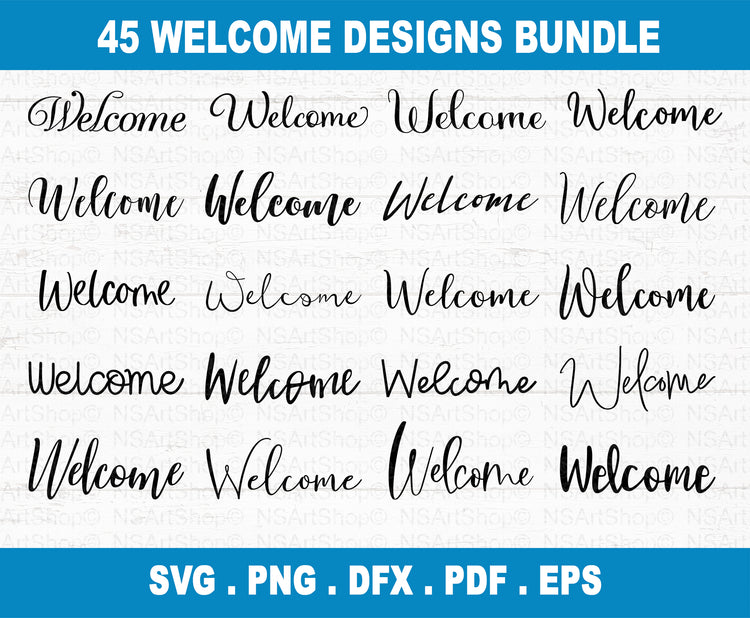 Welcome Sign SVG Bundle