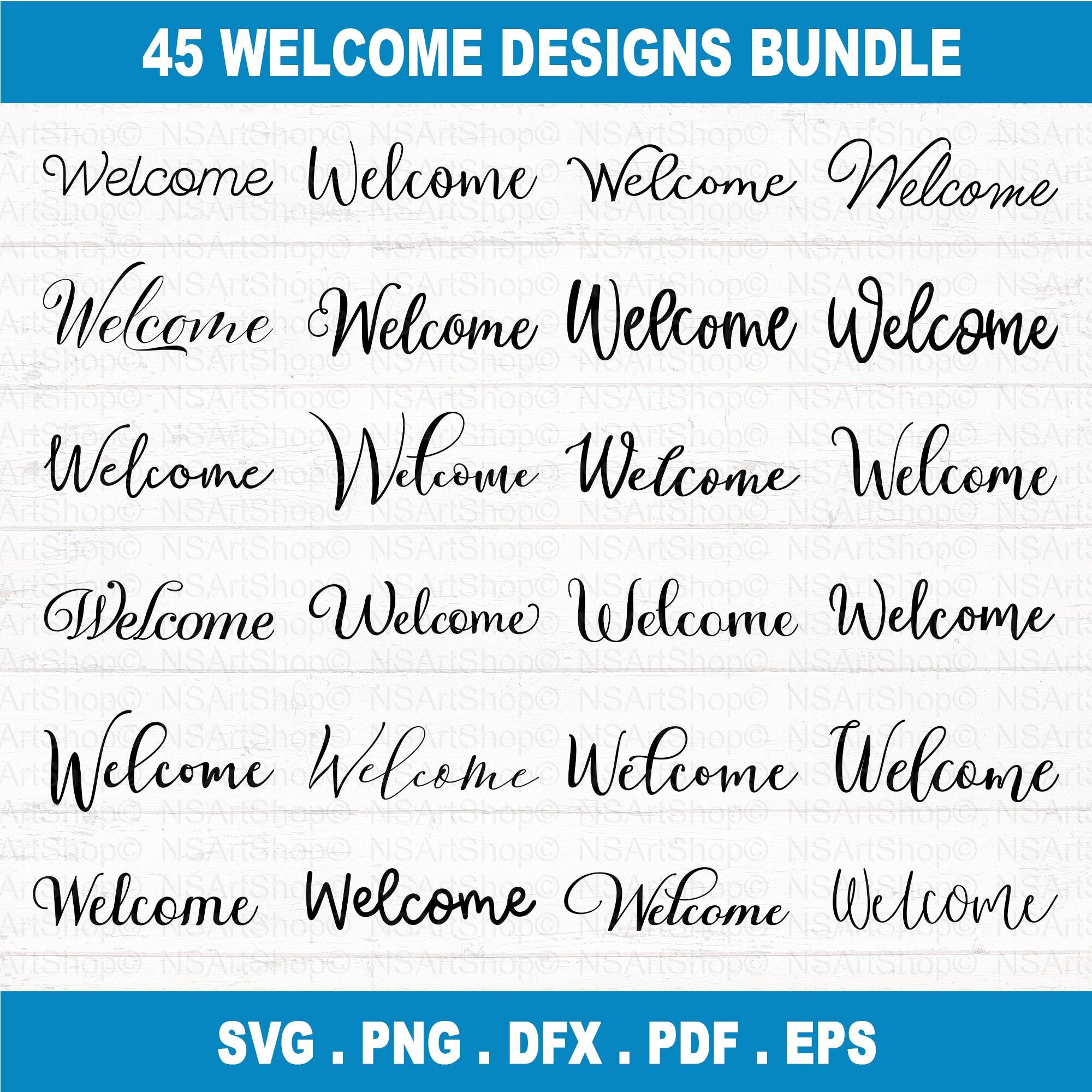 Welcome Sign SVG Bundle