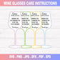 Wine Glass Care Card Instruction Printable