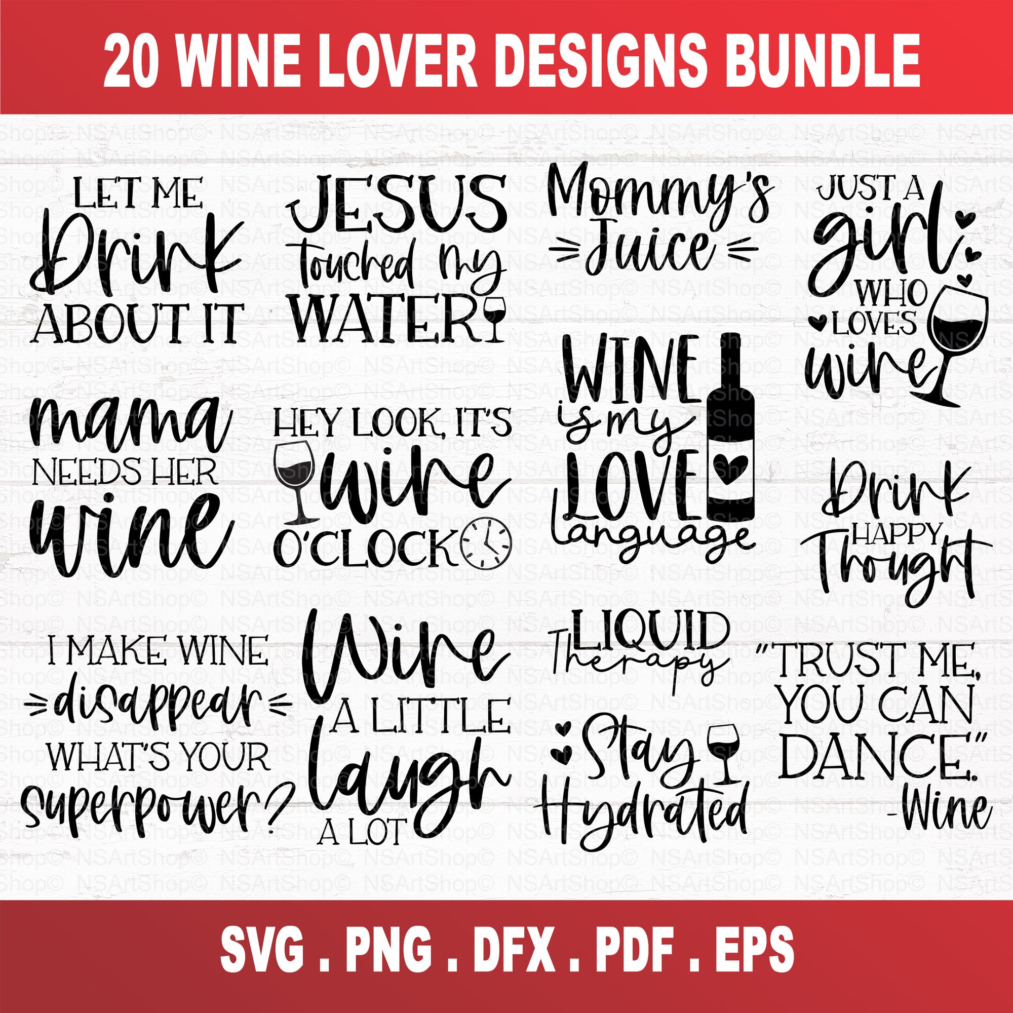 Wine Quotes SVG Bundle