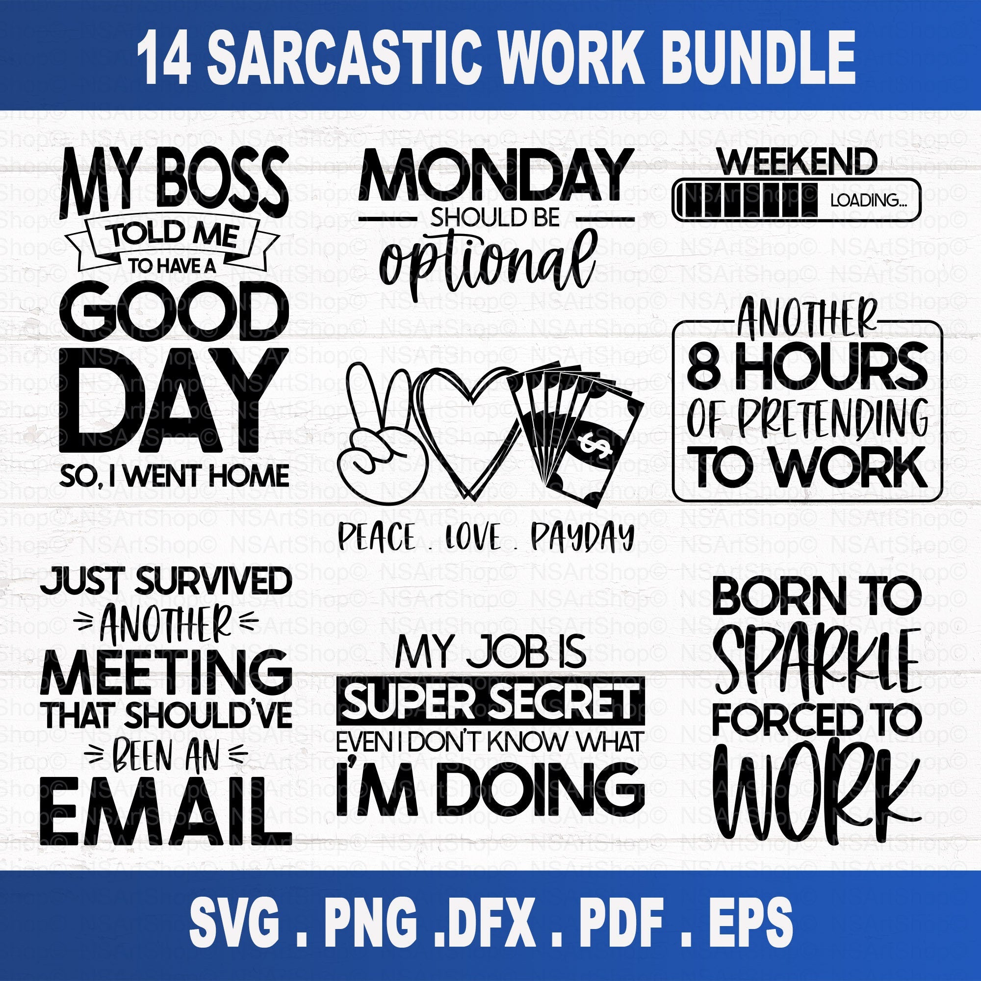 Work Sarcastic SVG Bundle