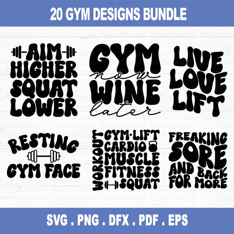 Workout Quotes SVG Bundle