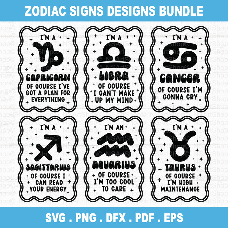 Zodiac Signs SVG File