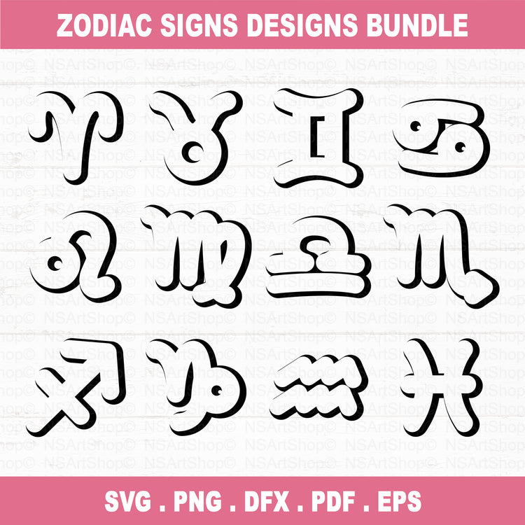 Zodiac Signs SVG Files